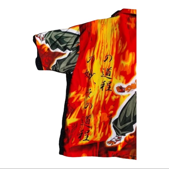 Vintage 2000s Anime Street Fighter Oscar Misa Button Up All Over Print Shirt L - Picture 4 of 7